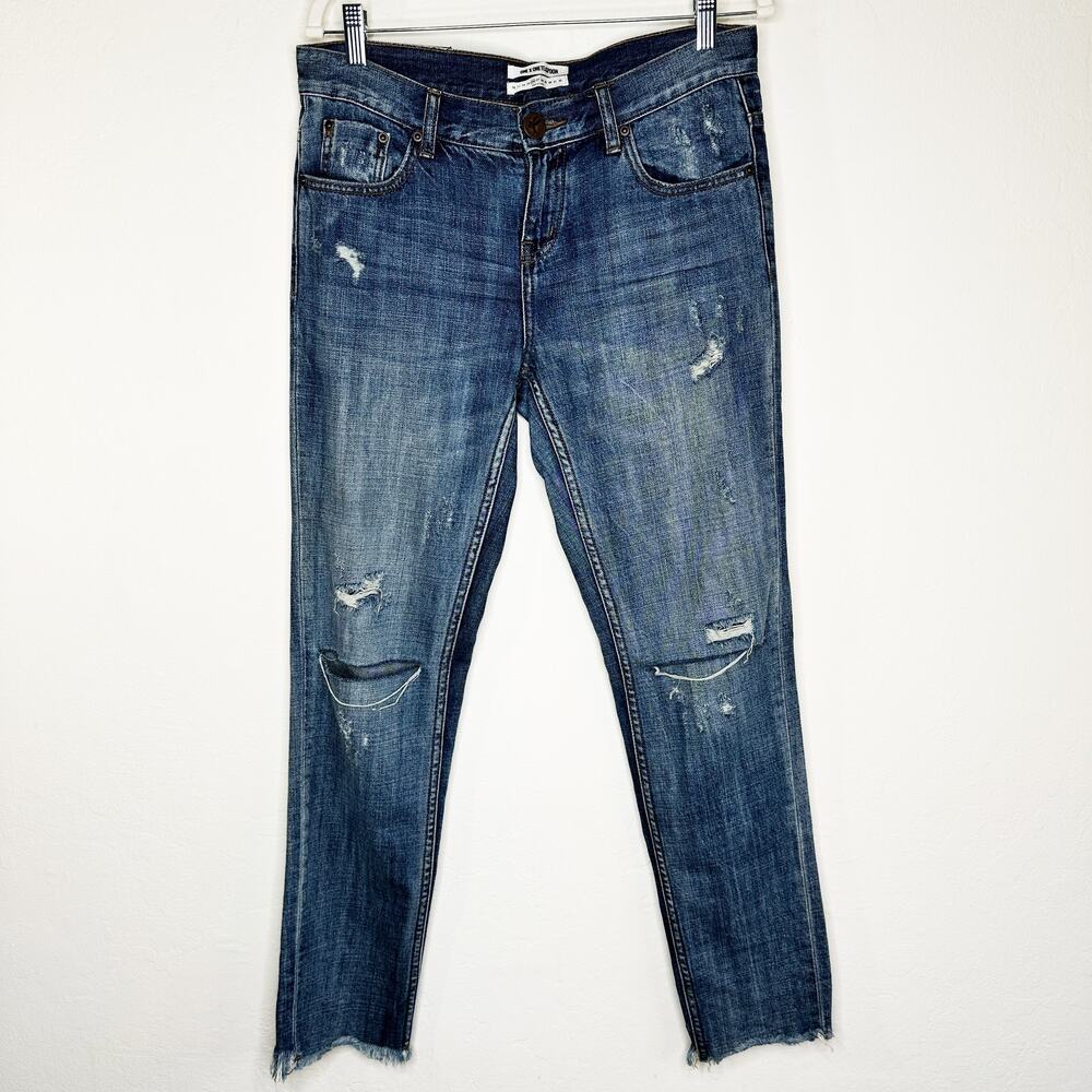One Teaspoon Freebird Awesome Baggies Low Waist Relaxed Leg Fray Hem Jeans 26 - Picture 16 of 16